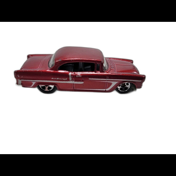 Hot Wheels  Chevy Bel Air 1/5 '55 CHEVY Dark Red w/Chrome Sp Wheels Car - Picture 9 of 16